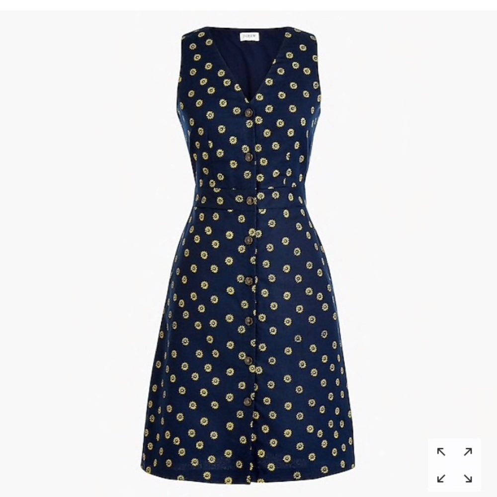✨🍋NWT J. Crew Button Front Summer Dress🍋✨ - Picture 2 of 3